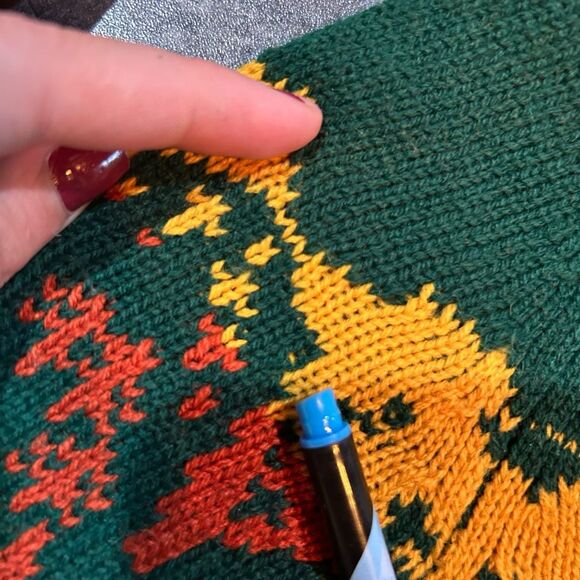 Vintage KMart Large 16-18 Green Turtleneck Sweater - Picture 9 of 11